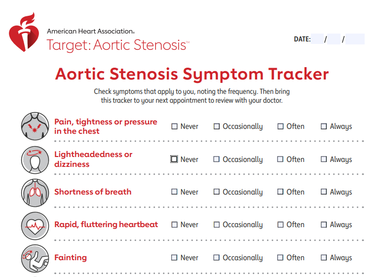 American Heart Association: Aortic Stenosis Symptom Tracker